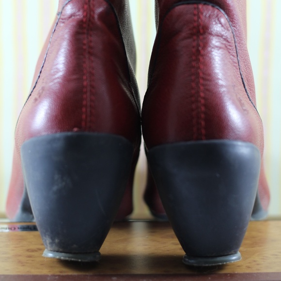 Fly London Red Leather Ankle Boots - Picture 9 of 16